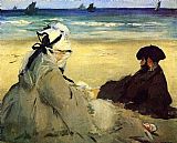 On The Beach by Edouard Manet